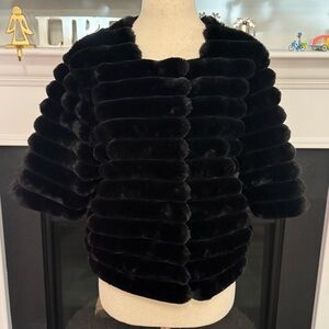 🖤 La Fiorentina Faux Fur Jacket — Black, One Size (NWT) 🖤
